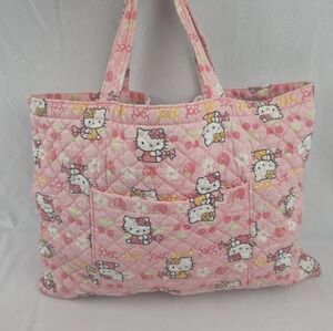 Vintage Hello Kitty Sanrio Pink Quilted Tote Bag